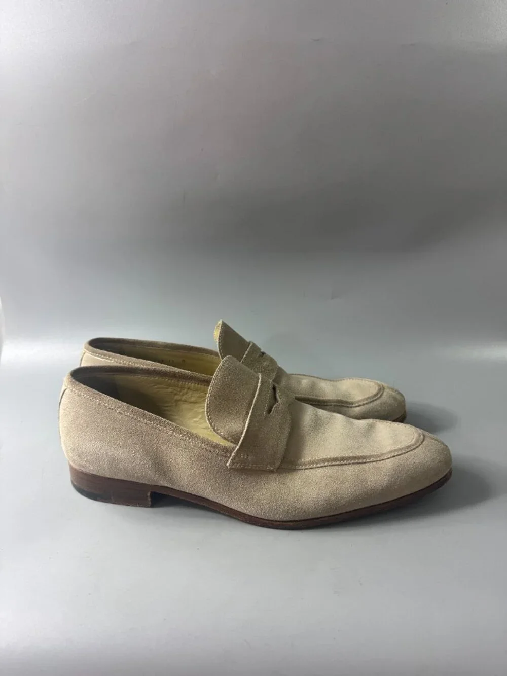 Authentic Ermenegildo Zegna L'Asola suede penny loafers, Size 11 D
